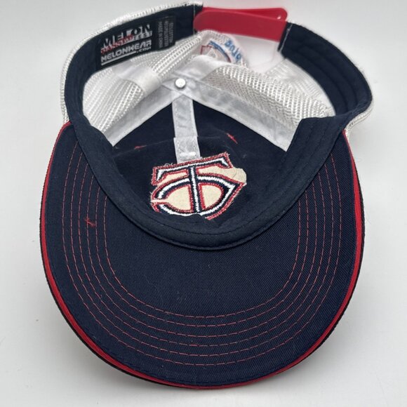 Minnesota Twins Trucker Hat Cap Snap Back Blue White Mesh Base Ball GR65 - Picture 4 of 5